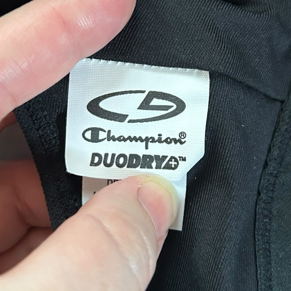 Champion C9 Racerback Duodry Sports Bra Black Sporty Active Fitness Yoga Large - Picture 3 of 7